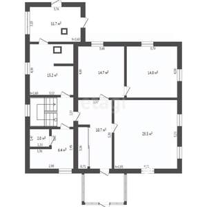 Дом 175м&sup2;, 2-этажный, участок 20 сот.  