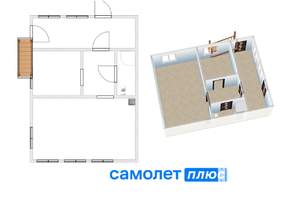 Дом 38м², 2-этажный, участок 11 сот.  