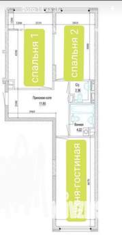 3-к квартира, на длительный срок, 80м2, 1/5 этаж