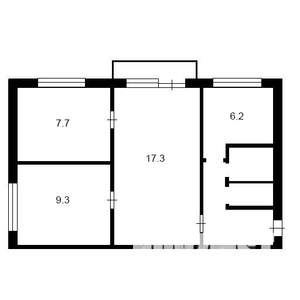 3-к квартира, на длительный срок, 50м2, 3/5 этаж