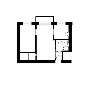 2-к квартира, на длительный срок, 43м2, 4/5 этаж