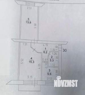 2-к квартира, на длительный срок, 45м2, 4/5 этаж