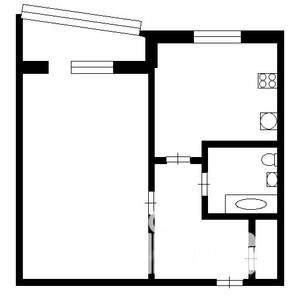 1-к квартира, на длительный срок, 30м2, 5/5 этаж