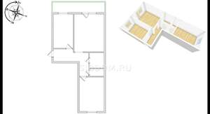 2-к квартира, на длительный срок, 60м2, 7/11 этаж