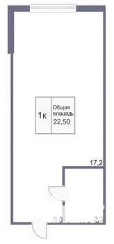 Студия квартира, на длительный срок, 23м2, 5/9 этаж