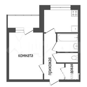 1-к квартира, на длительный срок, 30м2, 3/9 этаж
