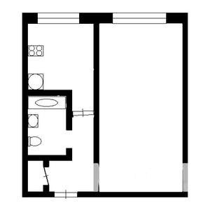 1-к квартира, на длительный срок, 31м2, 2/4 этаж