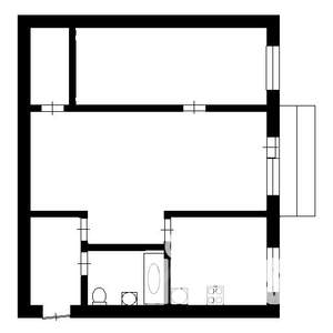 2-к квартира, на длительный срок, 44м2, 4/5 этаж