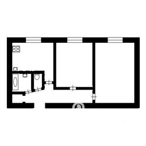 2-к квартира, на длительный срок, 44м2, 1/5 этаж