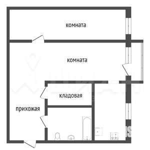 2-к квартира, на длительный срок, 47м2, 4/12 этаж