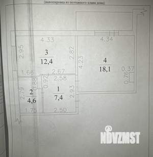 2-к квартира, на длительный срок, 43м2, 12/12 этаж