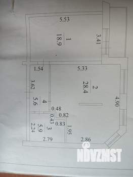 2-к квартира, на длительный срок, 58м2, 4/10 этаж