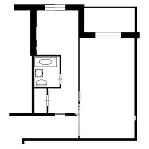 1-к квартира, на длительный срок, 32м2, 3/5 этаж