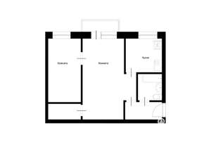 2-к квартира, на длительный срок, 42м2, 2/5 этаж