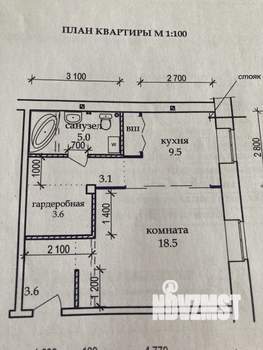 1-к квартира, на длительный срок, 41м2, 1/5 этаж
