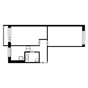 2-к квартира, на длительный срок, 50м2, 5/12 этаж