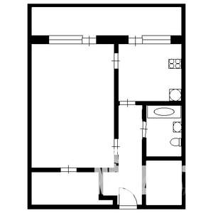 1-к квартира, на длительный срок, 32м2, 1/5 этаж
