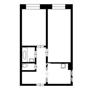 2-к квартира, на длительный срок, 46м2, 2/9 этаж