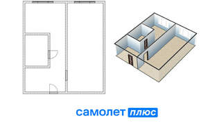 1-к квартира, вторичка, 30м2, 1/5 этаж
