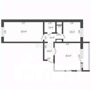 2-к квартира, вторичка, 40м2, 2/9 этаж