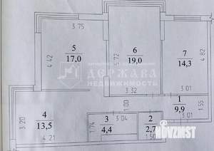 3-к квартира, вторичка, 84м2, 15/15 этаж