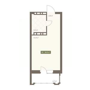 Студия квартира, вторичка, 26м2, 7/16 этаж