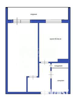 1-к квартира, вторичка, 37м2, 1/5 этаж