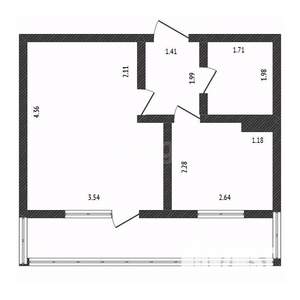 1-к квартира, вторичка, 26м2, 4/10 этаж
