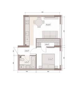 2-к квартира, вторичка, 38м2, 2/15 этаж