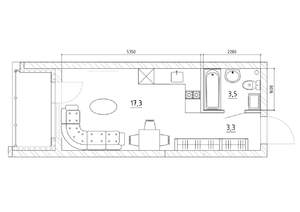 1-к квартира, вторичка, 28м2, 3/15 этаж