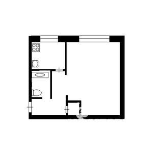 1-к квартира, вторичка, 33м2, 6/9 этаж