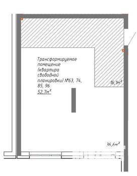 2-к квартира, вторичка, 53м2, 3/8 этаж