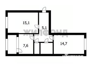 2-к квартира, вторичка, 48м2, 3/5 этаж