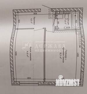 2-к квартира, вторичка, 43м2, 4/15 этаж