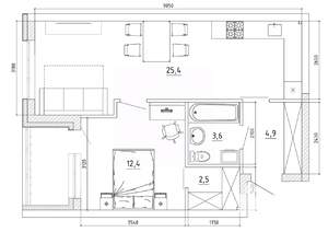 2-к квартира, вторичка, 54м2, 5/8 этаж