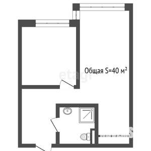 1-к квартира, вторичка, 40м2, 14/20 этаж