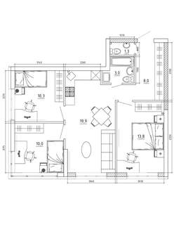 3-к квартира, вторичка, 67м2, 2/8 этаж