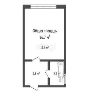 Студия квартира, вторичка, 17м2, 9/9 этаж