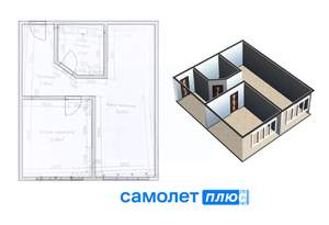 2-к квартира, вторичка, 43м2, 5/5 этаж