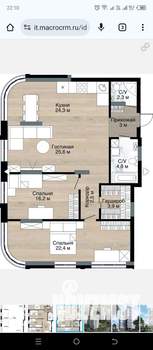 4-к квартира, вторичка, 107м2, 3/14 этаж