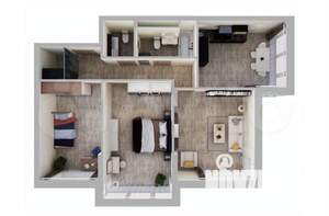 3-к квартира, сданный дом, 60м2, 3/18 этаж