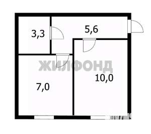 1-к квартира, вторичка, 26м2, 1/5 этаж