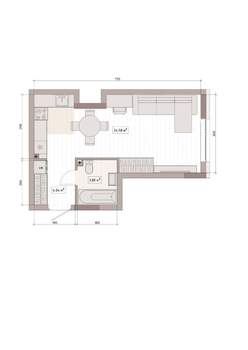 Студия квартира, вторичка, 33м2, 11/15 этаж