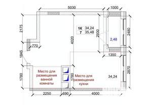 1-к квартира, вторичка, 35м2, 7/15 этаж