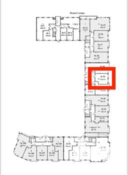 Студия квартира, вторичка, 48м2, 2/6 этаж