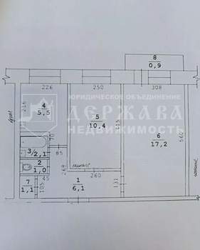 2-к квартира, вторичка, 44м2, 3/5 этаж