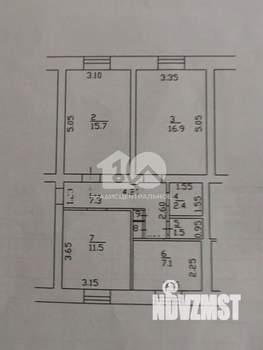 3-к квартира, вторичка, 63м2, 2/3 этаж