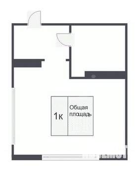 1-к квартира, вторичка, 28м2, 1/3 этаж