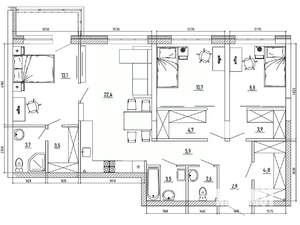 4-к квартира, вторичка, 99м2, 2/8 этаж