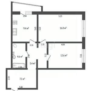2-к квартира, вторичка, 58м2, 15/18 этаж